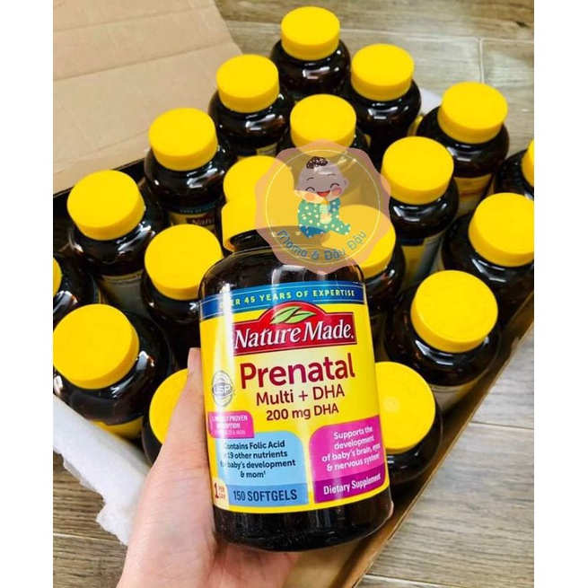 [CHÍNH HÃNG][MỸ]VIÊN UỐNG CHO MẸ BẦU PRENATAL MULTI + DHA DATE XA