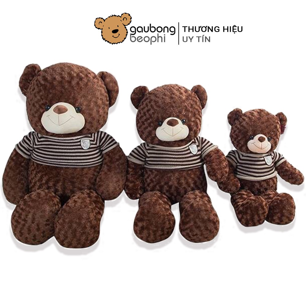 Gấu teddy áo len khổ vải 80cm shop gấu bông béo phì