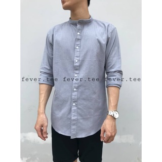 Áo sơmi cổ trụ Linen An.Dew (hình thật shop tự chụp)