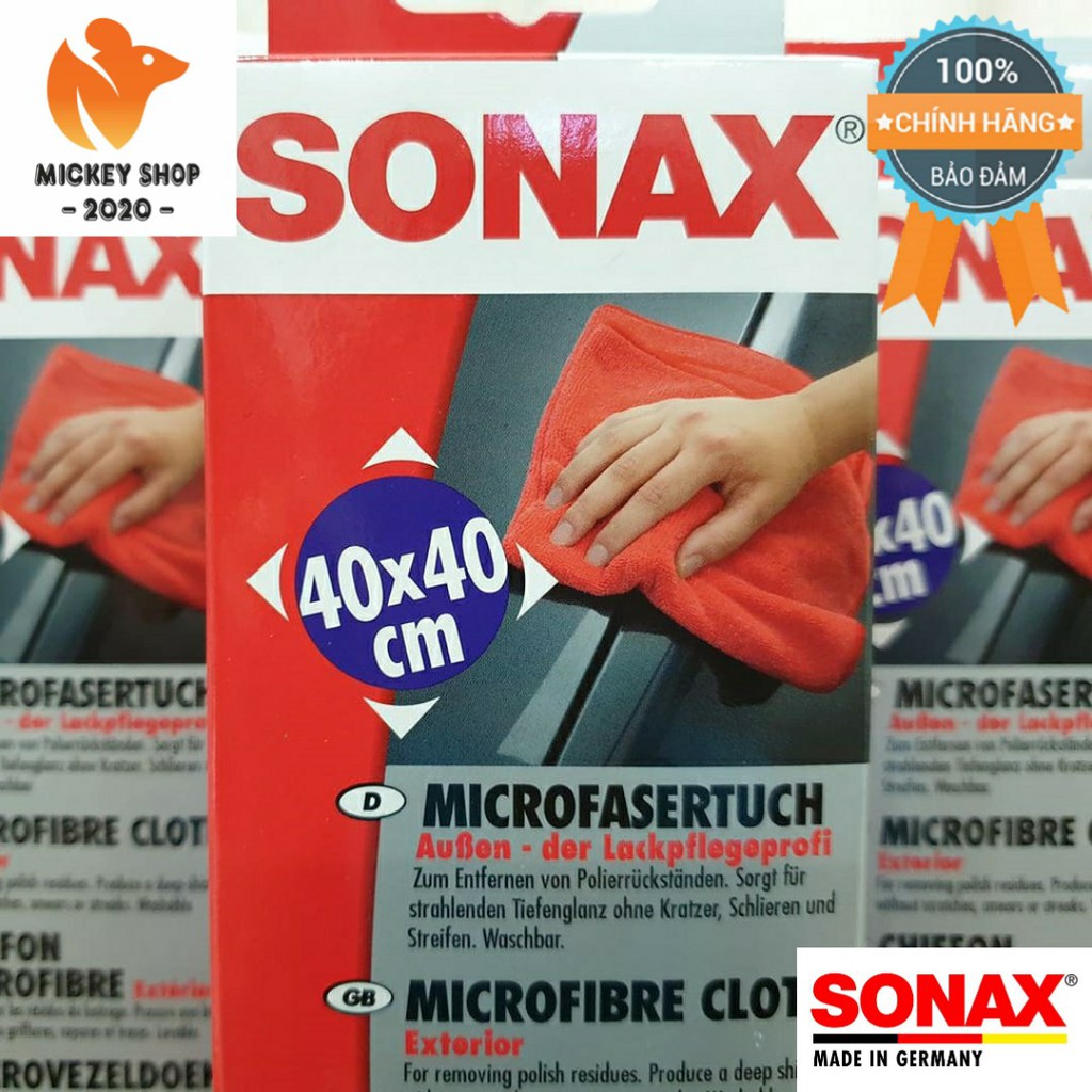 [CAO CẤP] Khăn Siêu Sợi Đánh Bóng Sơn SONAX Micro Fibre Cloth Exterior 416200