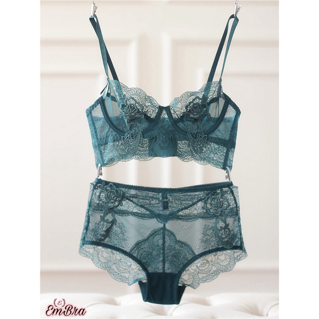 Bộ Đồ Lót Charm Hoa Hồng Cao Cấp Mã EBB30