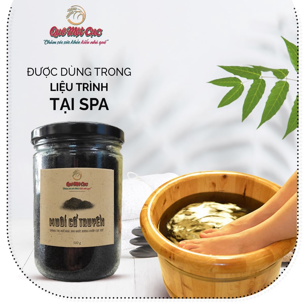 COMBO HẾT ĐAU NHỨC MỎI XƯƠNG KHỚP SƯNG PHÙ TỪ GỪNG GIÓ, MUỐI THẢO DƯỢC NGÂM CHÂN - QUÊ MỘT CỤC - (HANDMADE)