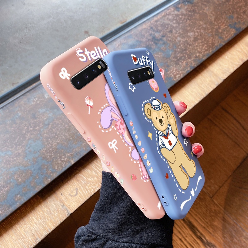 Ốp điện thoại silicon dẻo viền vuông họa tiết hoạt hình Duffy stellalou cho SAMSUNG GALAXY S10 4G S10 5G S10E S10 LITE S10 PLUS S9 S9 PLUS