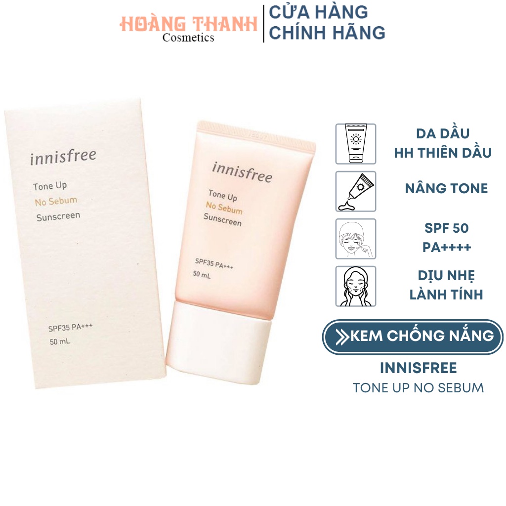 Kem chống nắng Innisfree Daily UV Protection Cream No Sebum 50ml - Hoàng Thanh Cosmetics