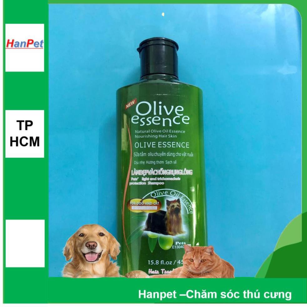 Hanpet.GV- OLIVE 450ml Sữa tắm chó mèo tinh dầu ô liu (4 loại) dành cho mọi loại chó mèo