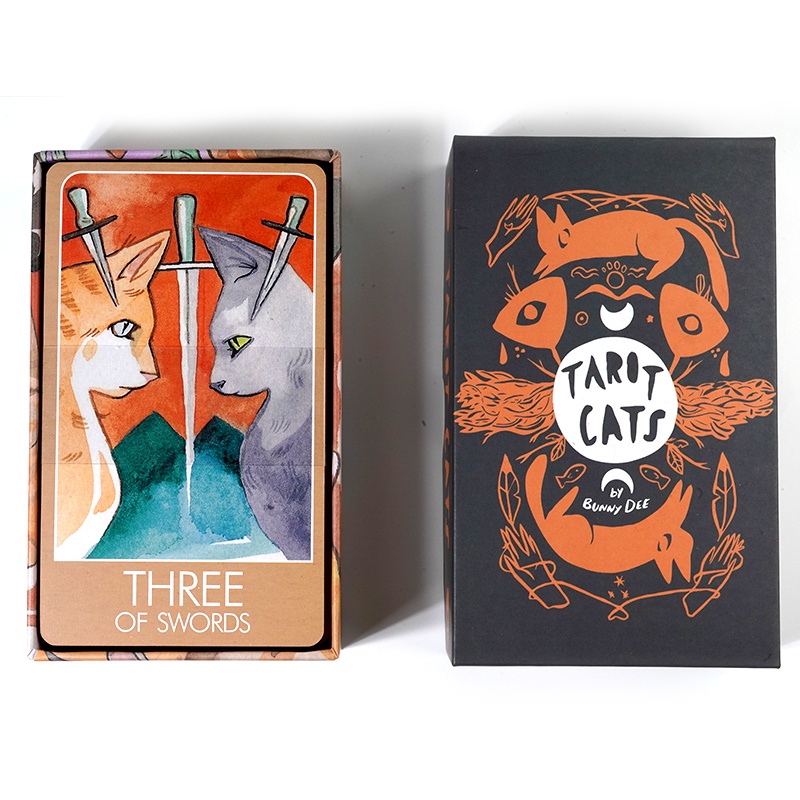Bộ Bài Tarot Cat a 78 Lá Kích Thước Lớn 13 * 8 * 4cm