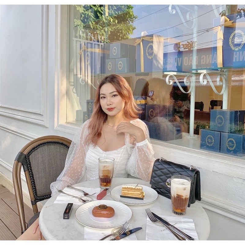 Váy bèo thân dài tay trắng tingoan LEWIS DRESS | BigBuy360 - bigbuy360.vn