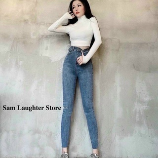 Quần jean nữ lưng cao, quần jean nữ đẹp Q901 Sam Laughter Store