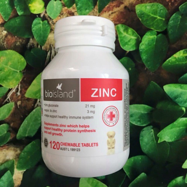 Kẹo nhai bổ sung kẽm Úc Bio Island Zinc 120 viên