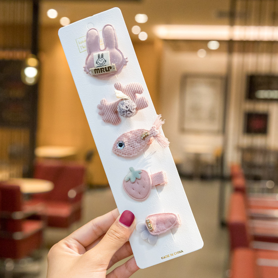 Set 5 Kẹp Tóc Đáng Yêu Cho Bé Gái