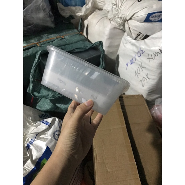 50 Hộp nhựa đựng thực phẩm 1 lan 1000ml cả nắp size Trung Quốc