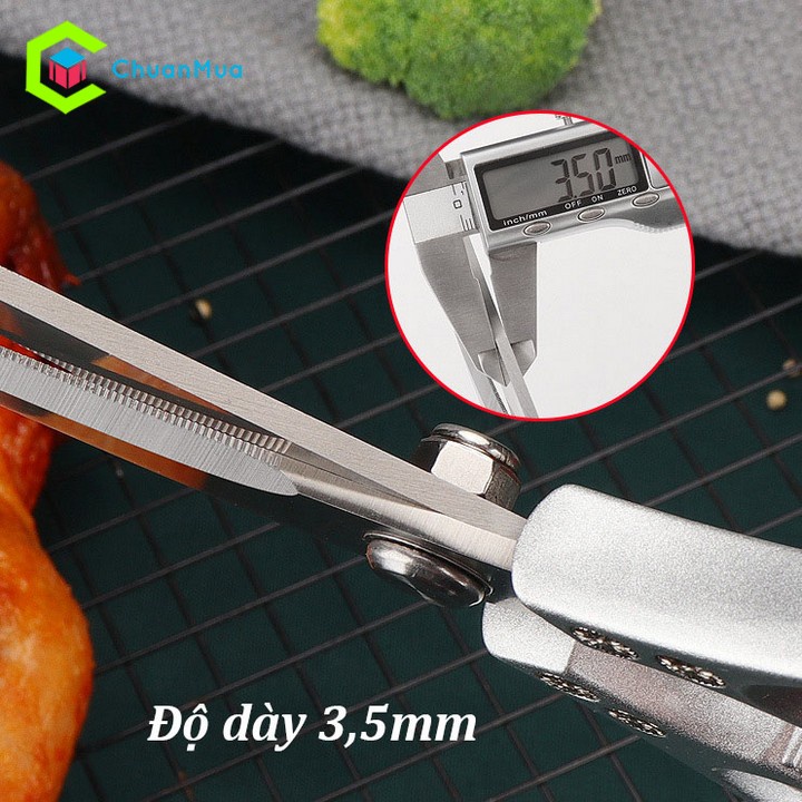 Kéo Cắt Gà Thực Phẩm Đa Năng Thiết Kế Mũi Cong