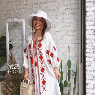 Váy vintage Thêu Thổ Cẩm