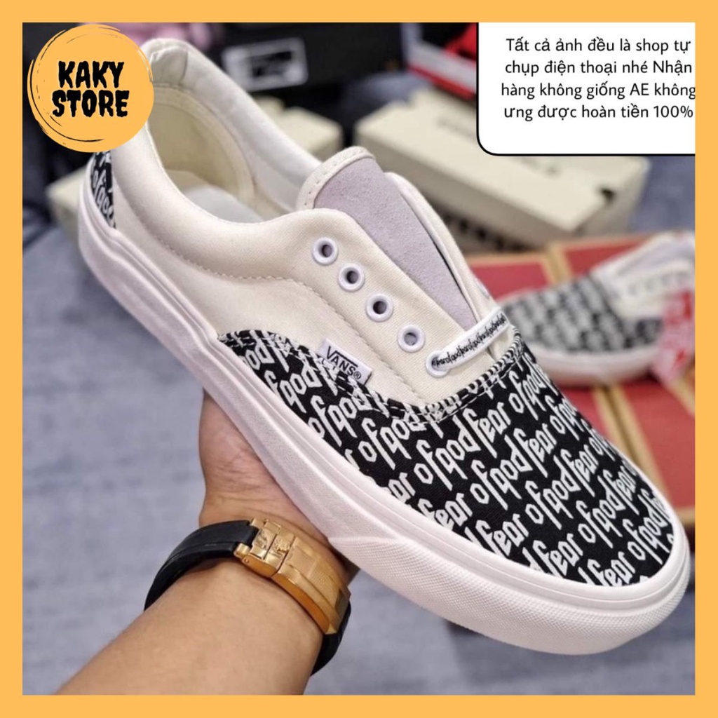 GIÀY 𝐕𝐀𝐍𝐒 FOG FEAR OF GOD LÓT GÓT DA - GIÀY 𝐕𝐀𝐍𝐒 DÂY CHỮ