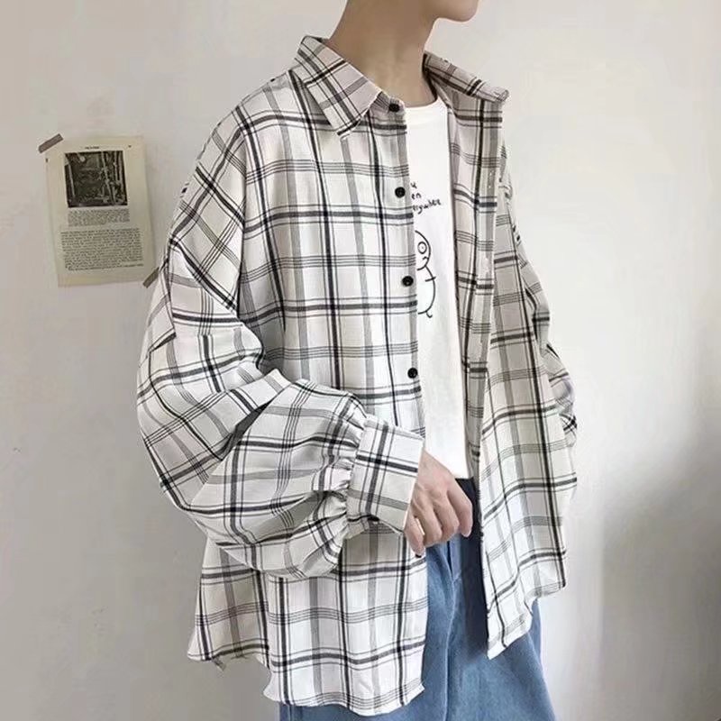 áo Sơ Mi Nam Nữ Tay Rộng áo Flannel Họa TiếT Kẻ Sọc Áo Sơ Mi Hoạ TiếT Nam Phong CáCh Hàn Quốc áo Sơ Mi Nữ Áo Sơ Mi Tay Dài Áo Sơ Mi Nữ Form Rộng