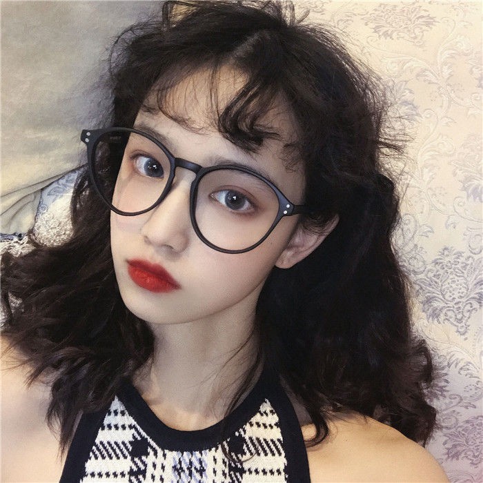 ♗✈Retro ins ultralight grind arenaceous black big han edition myopia glasses frame female round face show thin XueShengChao | BigBuy360 - bigbuy360.vn