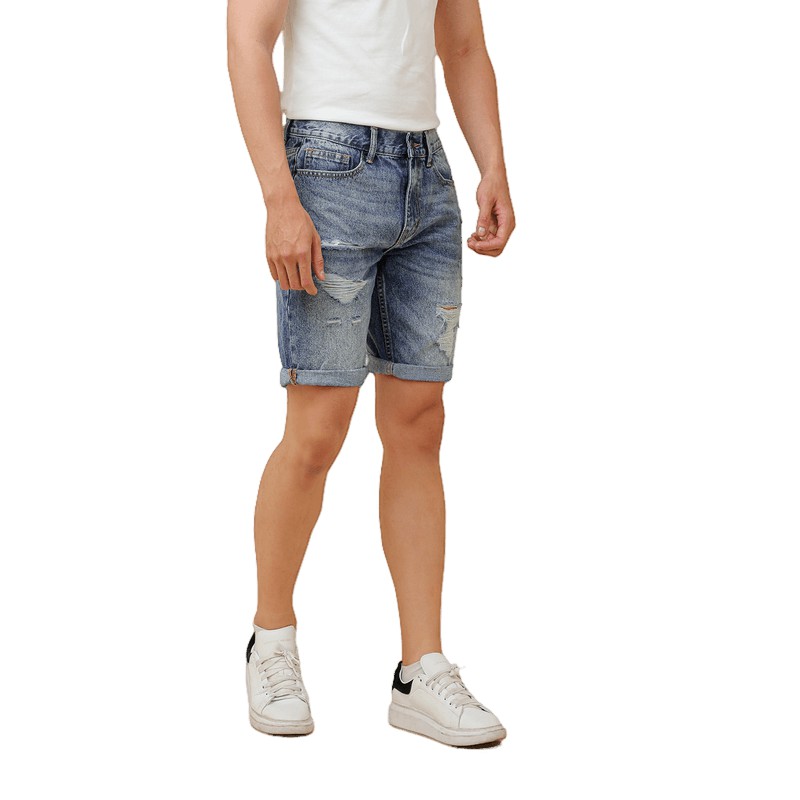 Quần short Jean nam thời trang cao cấp AKUBA - Form Skinny | 01D19106