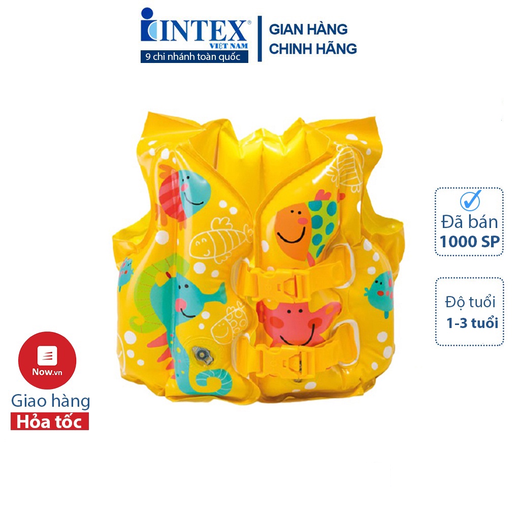 Áo phao bơi cho bé chính hãng INTEX 59661, dành cho trẻ em sơ sinh từ 1