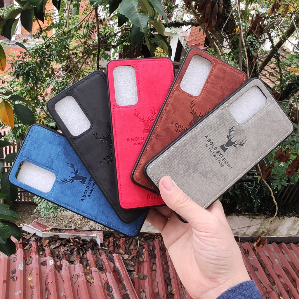 Ốp lưng giả vải bò Xiaomi Mi 10T pro / Redmi K30S họa tiết hươu