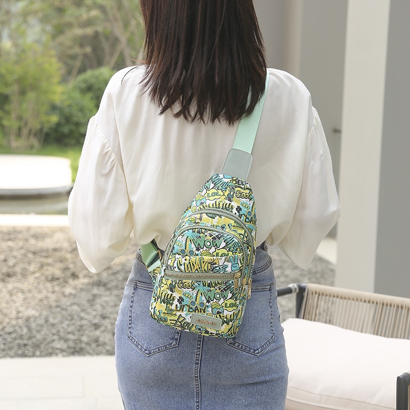 Túi đeo chéo vai bằng da mềm in họa tiết graffiti phong cách harajuku đơn giản đa năng dành cho nữ