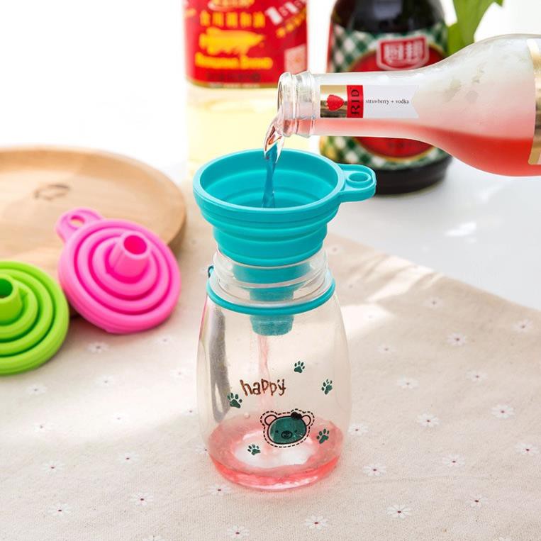 Phễu Gấp Gọn Đa Năng - Phễu Mini Chiết Chất Lỏng/ Mỹ Phẩm / Nước Hoa / Dầu Ăn / Gia Vị, Phễu Chịu Nhiệt Silicon