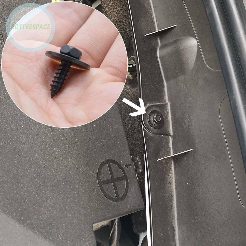 Hex Head Screw Shield Trim Clip For BMW Car Liner 07147129160 Metal Black