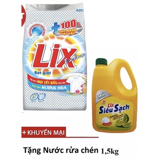 Bôt giặt Lix  5,5   kg  tặng  kèm    1  can NRC 1,5kg
