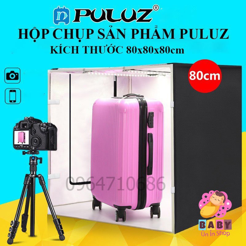 HỘP CHỤP ẢNH SẢN PHẨM PULUZ SIZE 80*80CM - TẶNG KÈM PHÔNG NỀN - BẢO HÀNH CHÍNH HÃNG.