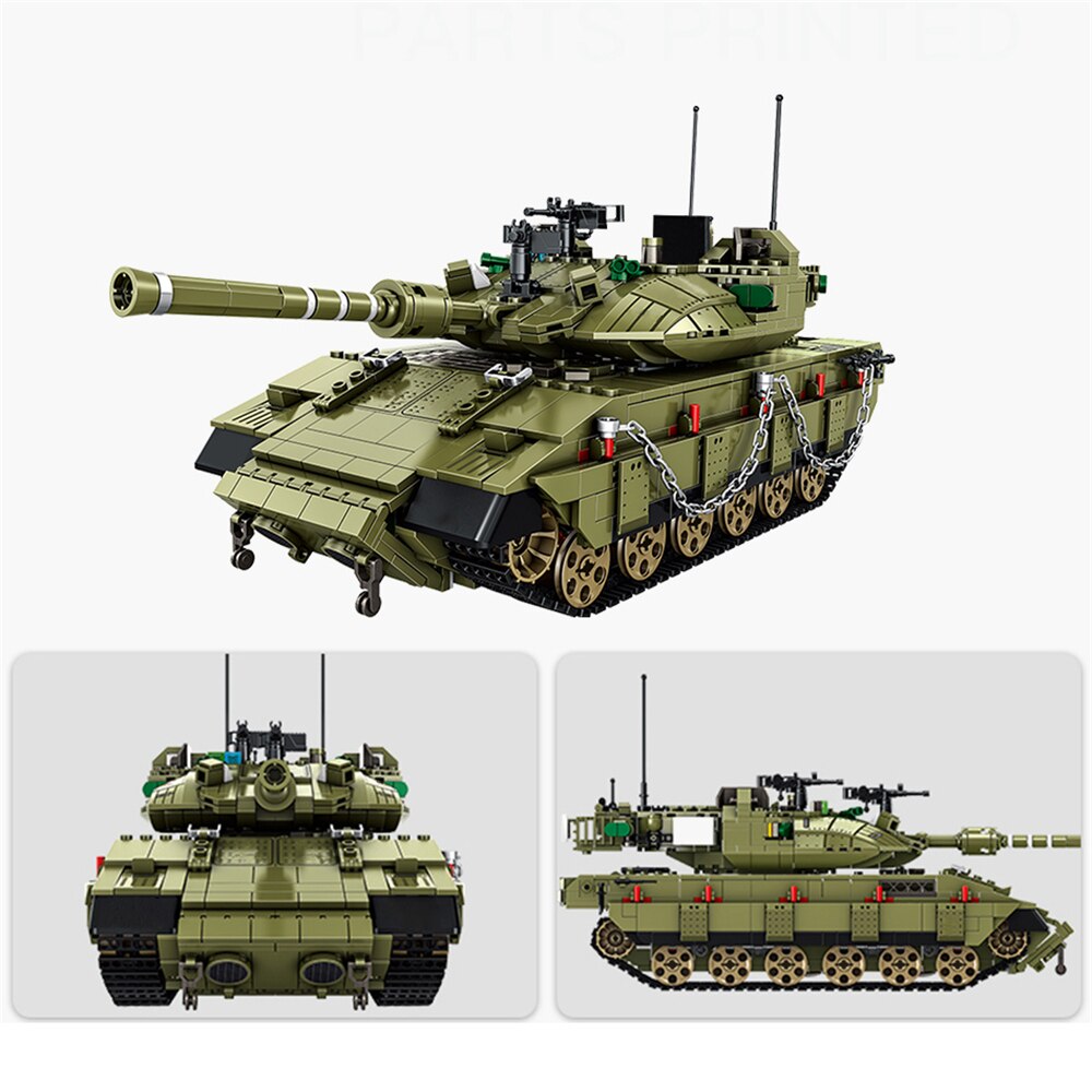 Đồ chơi giáo dục Lắp ráp Mô hình MEOA Panlos 632009 Military WW2 Series 1730PCS Merkava MK4 Main Battle Tank xe tăng