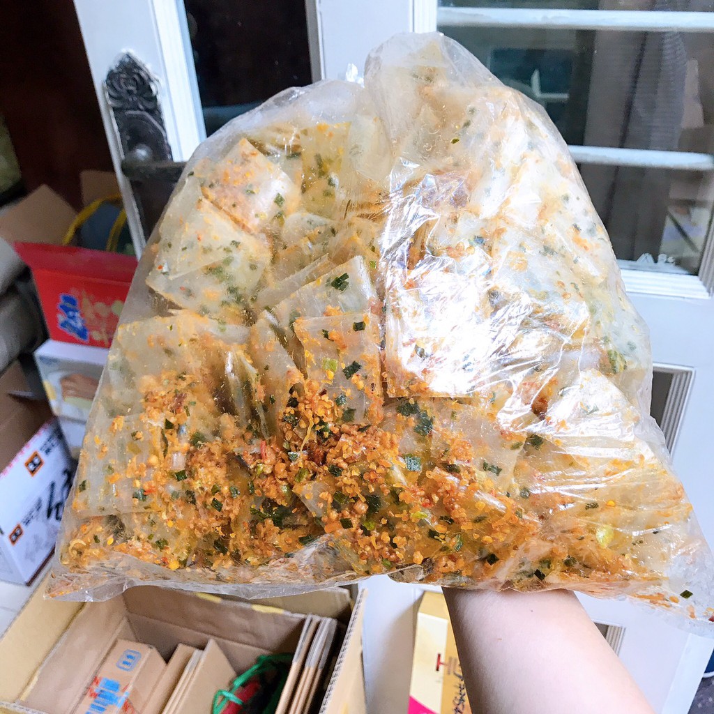 [700gram] Bánh tráng trộn cuộn Tôm, Sa tế / lá chanh phô mai/ thập cẩm / Chà bông tỏi _ 7,1K/100gram