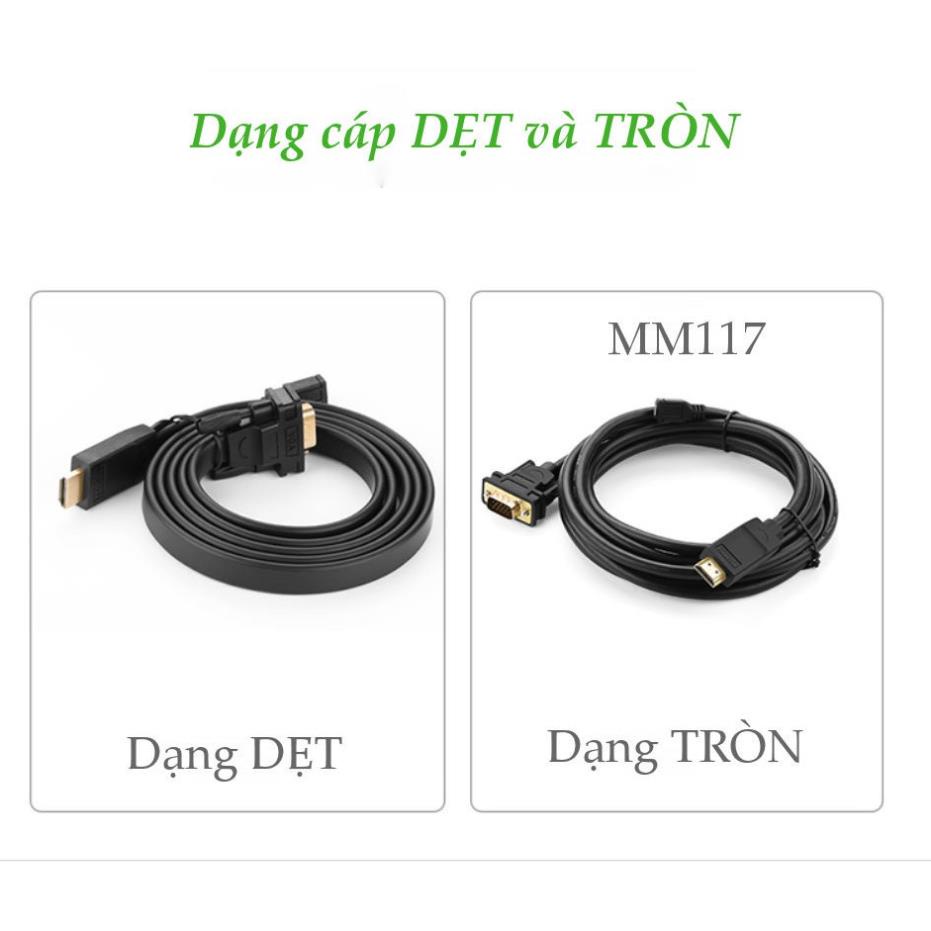 Cáp HDMI sang VGA UGREEN MM117 - Hàng phân phối chính hãng - Bảo hành 18 tháng PKCNH