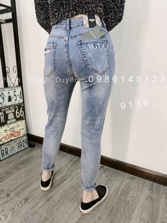 Quần bò boy thêu Gucci