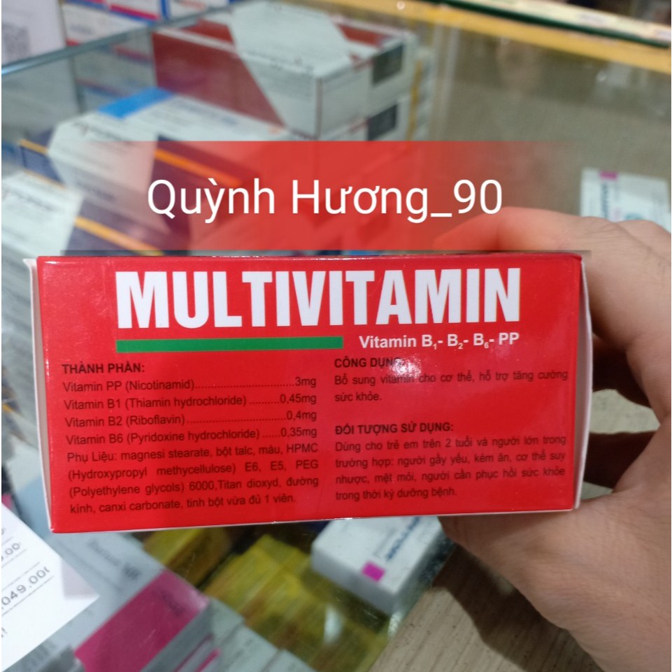 Viên uống MULTIVITAMIN ĐẠI UY hộp 100 viên