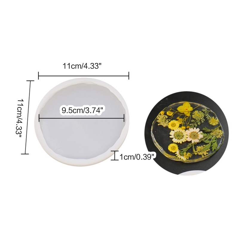 Khuôn Silicon Hình Tròn Dùng Làm Đế Lót Ly DIY