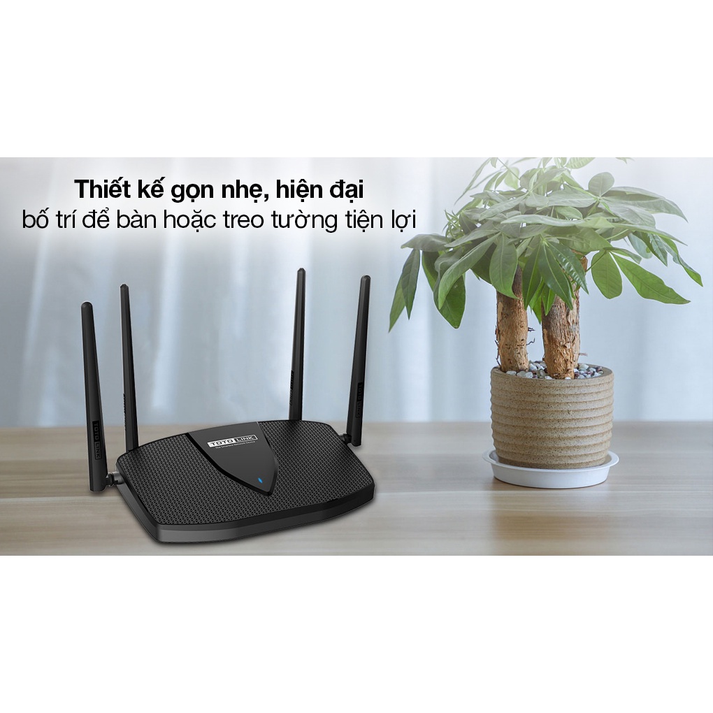 Bộ phát sóng wifi router chuẩn Wifi 6 AX1800 Totolink X5000R