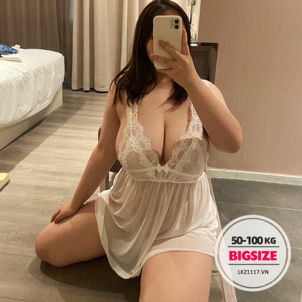 Đồ ngủ sexy Bigsize váy ngủ sexy gợi cảm đầm ngủ 2 dây voan kèm quần chip xuyên thấu quyến rũ | BigBuy360 - bigbuy360.vn