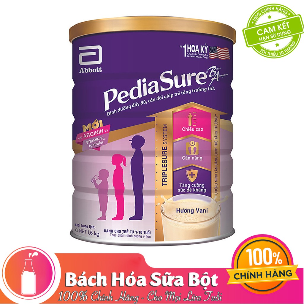 Combo 4 Lon Sữa Bột PediaSure - 1600g ( HSD Date 2022)