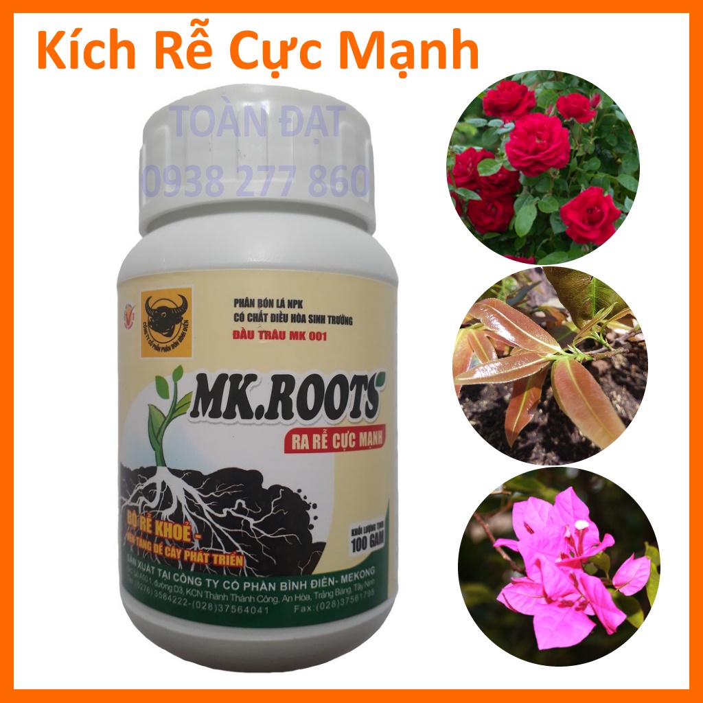 Phân Bón Đầu Trâu MK Roots (100g), Ra Rễ cực mạnh, kích rễ cực nhanh