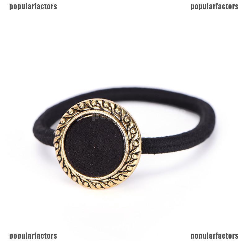 Dây Cột Tóc Co Giãn Cao Mặt Tròn Phong Cách Hàn Quốc Cho Nữ