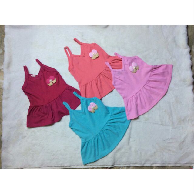 Đầm thun gân dây bé gái