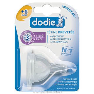 Bộ 2 núm ty dodie cổ rộng (Pháp)