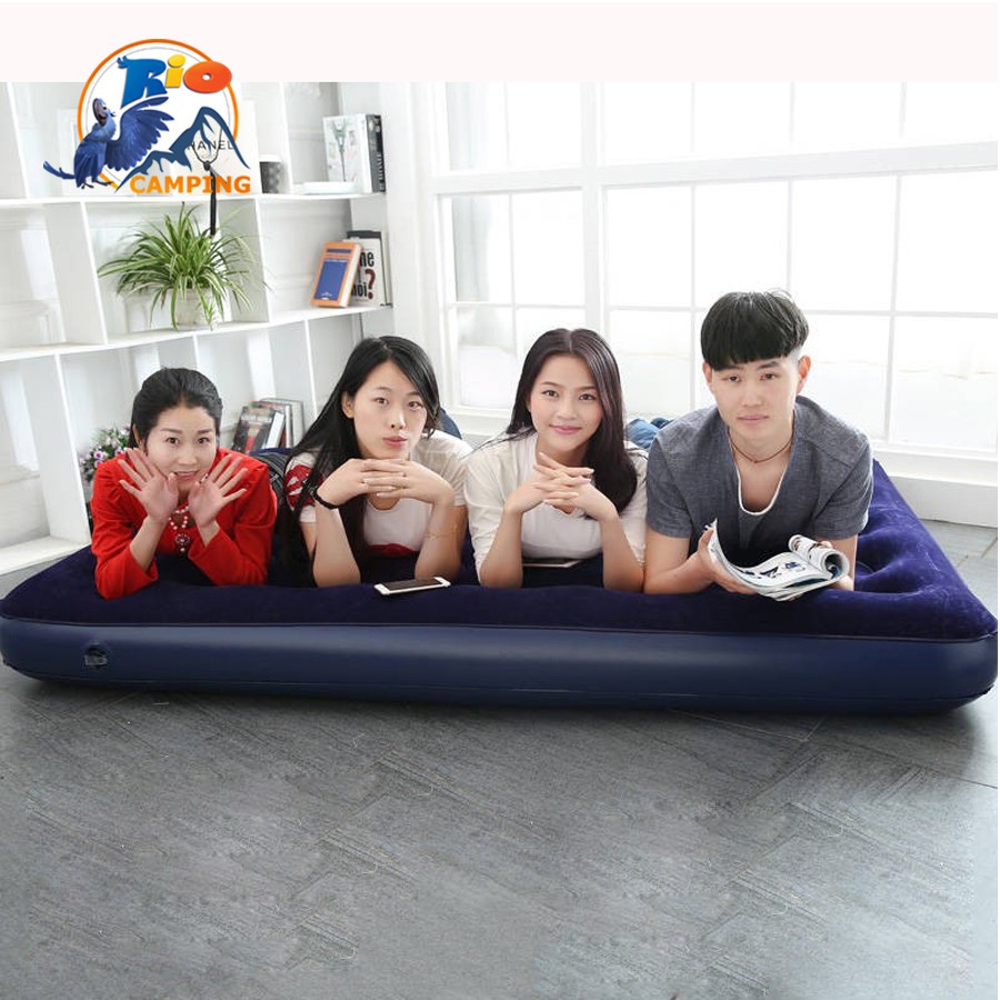 Nệm hơi đệm hơi Bestway đệm hơi dã ngoại 203cm*152cm*22cm tặng 1 bơm điện tiện dụng