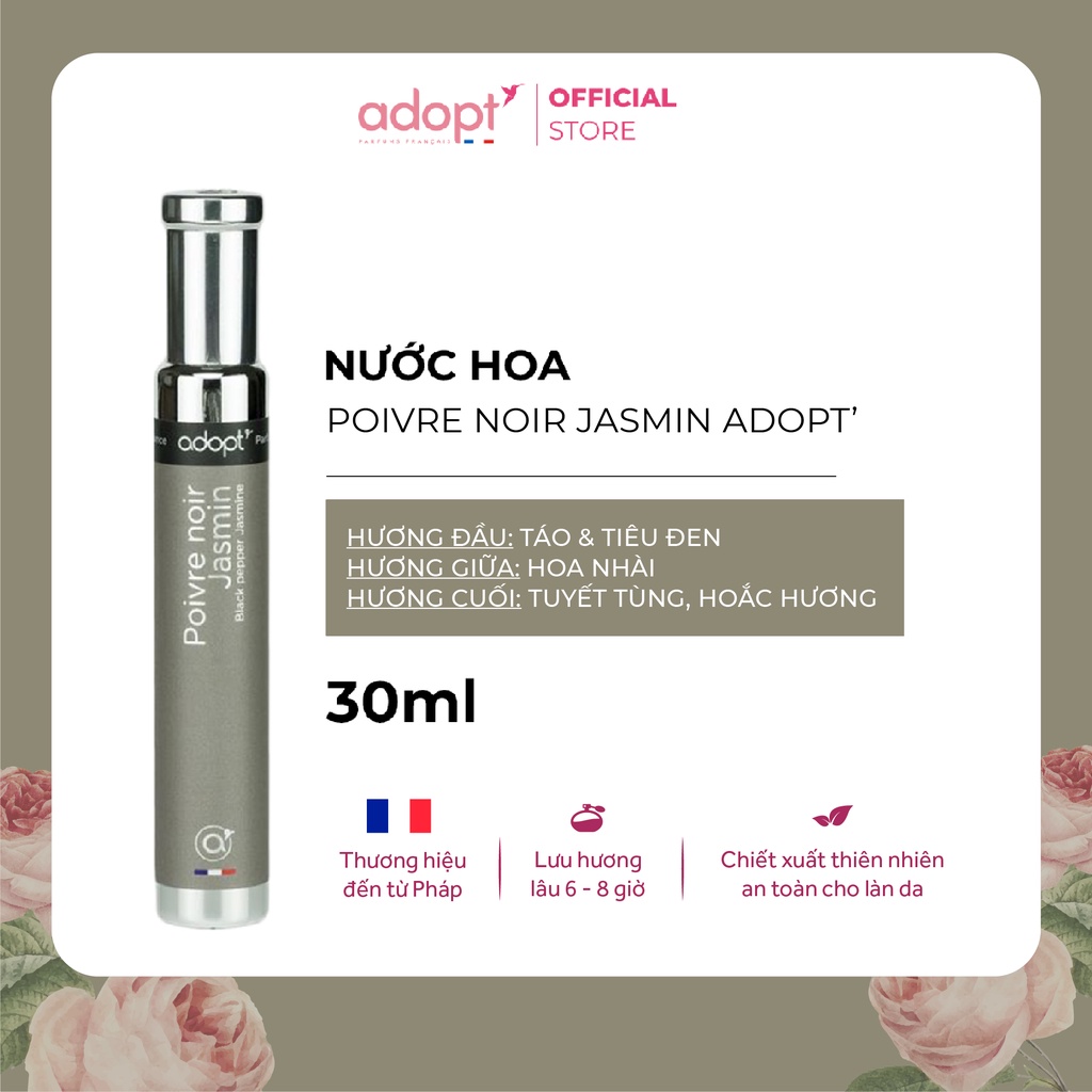 Nước Hoa Nam Chính Hãng Adopt POIVRE NOIR JASMIN  Hương Thơm Ấm Áp - Nước Hoa Nam Cao Cấp Thơm Lâu | BigBuy360 - bigbuy360.vn
