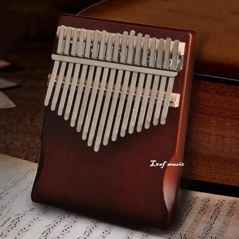 Đàn kalimba 17 phím màu nâu gỗ hồng Leaf Music- Hàng chính hãng