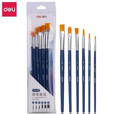 Bộ cọ vẽ chuyên nghiệp Deli 73885 - dùng cho màu nước/bột/sơn acrylic