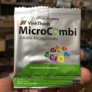 Phân Bón Lá Vi Lượng Microcombi, Phân Vi Lượng Đức gói 2.5g tốt cây, xanh lá, sai quả gi48