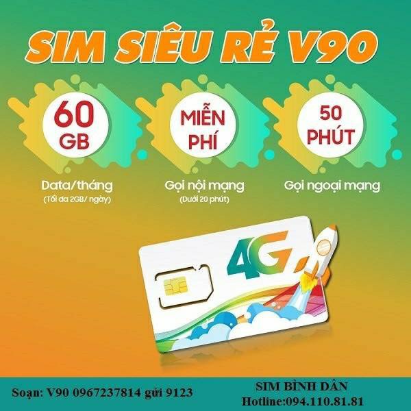 [V90-V120Z] SIM VIETTEL 4G V90 SẴN THÁNG ĐẦU RẺ NHẤT BẮC NINH