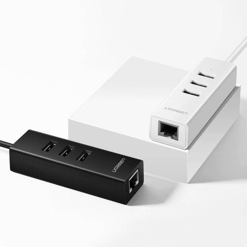 [HOT] Bộ chia 3 cổng USB 2.0 kèm cổng mạng Ethernet 10/100Mbps dài 20cm Ugreen CR129 - Hàng chính hãng