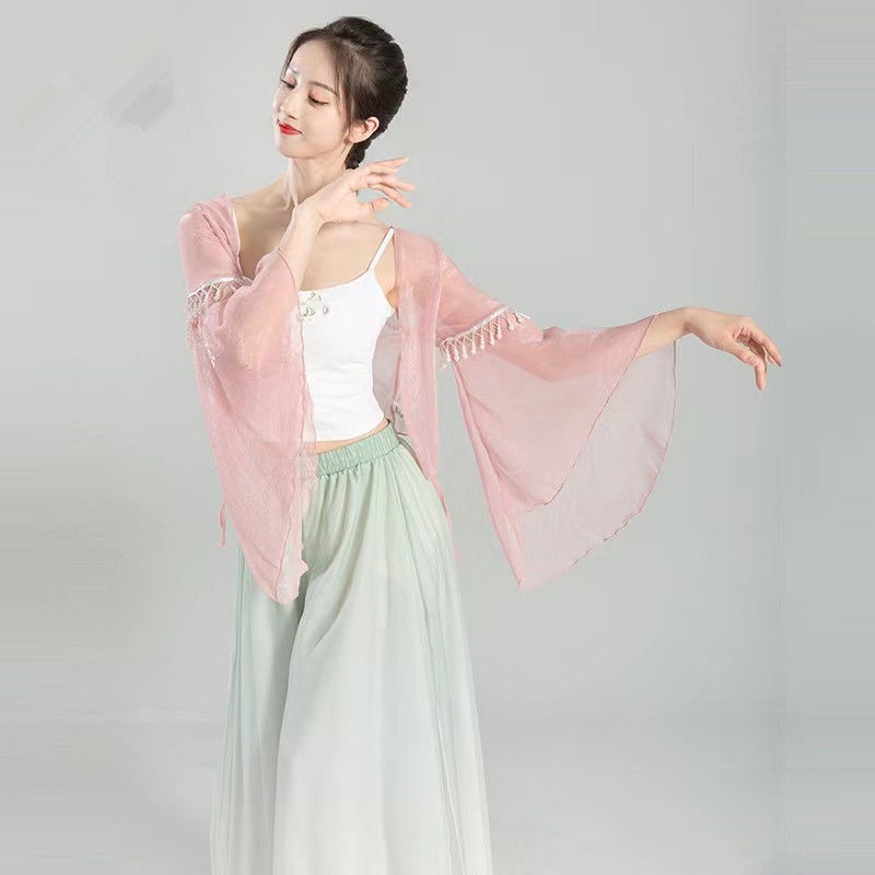 Trang Phục Sườn Xám Biểu Diễn Múa Truyền Thống Trung Hoa Cổ Điển Đính Ngọc Trai Thanh Lịch Cho Nữ