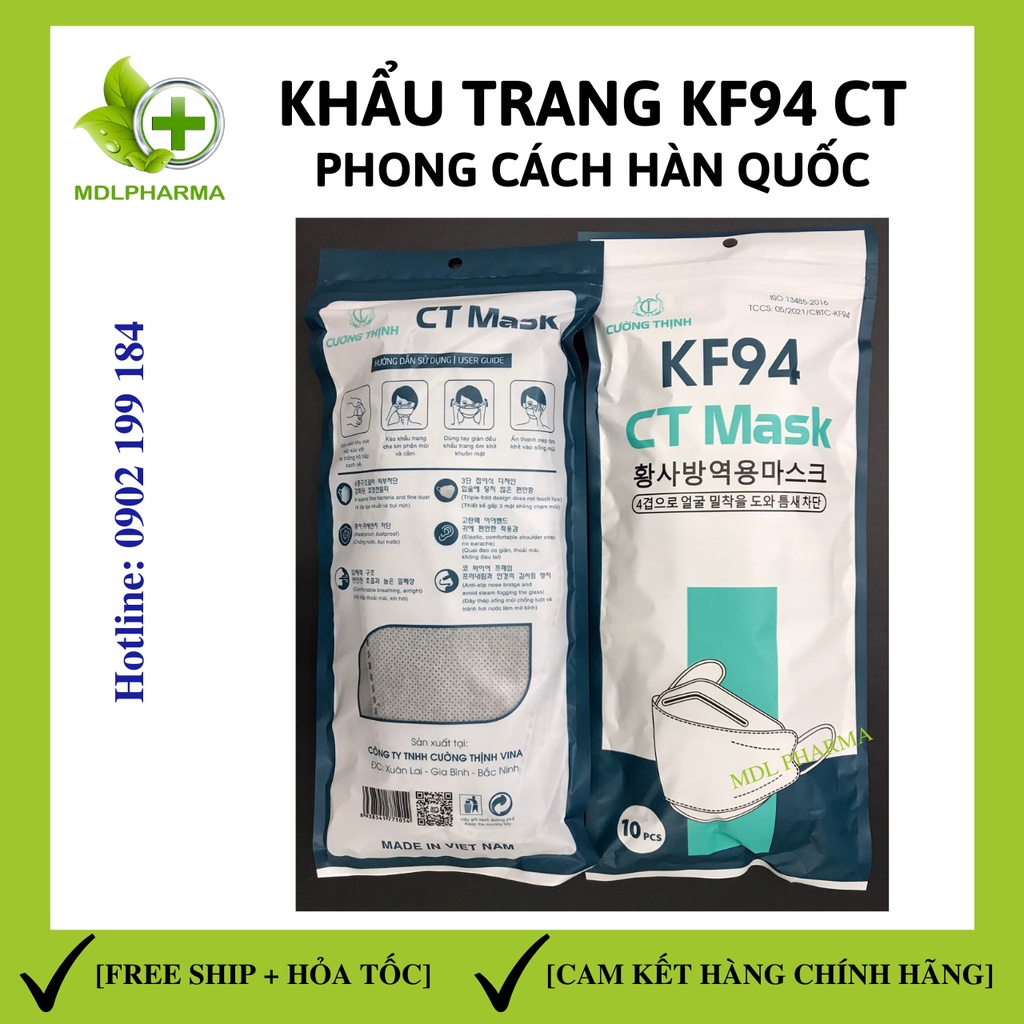 Set 50 cái khẩu trang KF94 phong cách Hàn Quốc, khẩu trang 4D, 4 lớp kháng khuẩn, chống bụi mịn